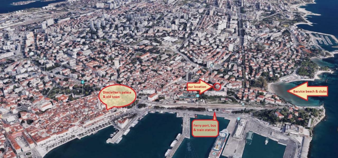 Bacvice Seaview Daire Split Dış mekan fotoğraf
